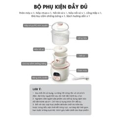 Nồi nấu chậm Bear 0.8L SUBE001