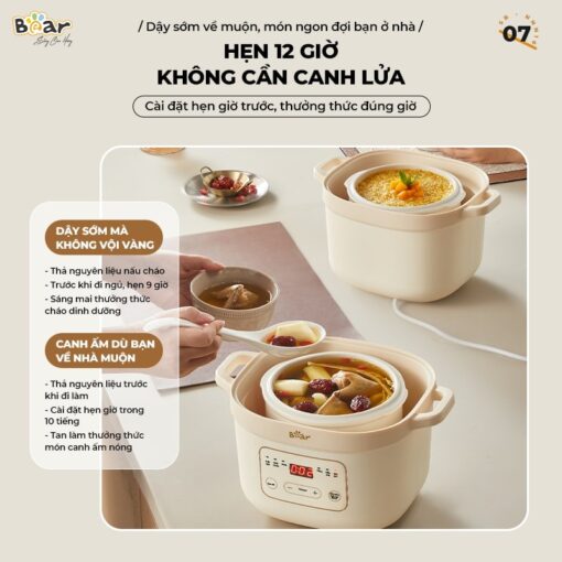 Nồi nấu chậm Bear 1.6L SB-NNC16