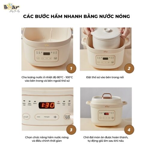 Nồi nấu chậm Bear 1.6L SB-NNC16