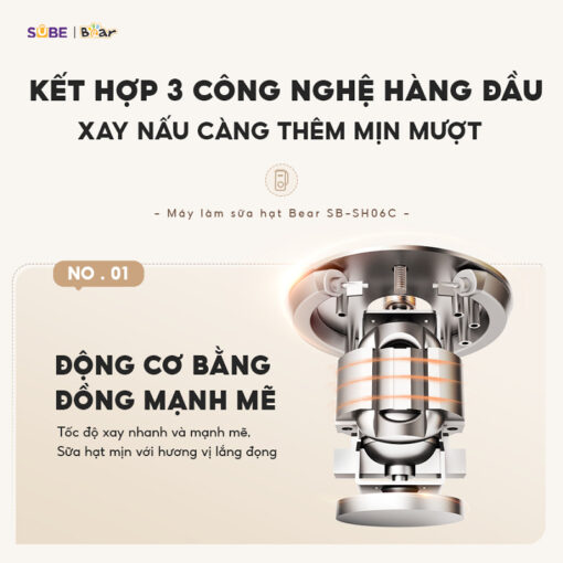 Máy làm sữa hạt Bear 0.6L SB-SH06C