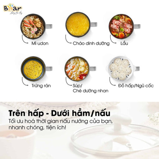 Nồi điện đa năng Bear 1.2L DRG-C12K1