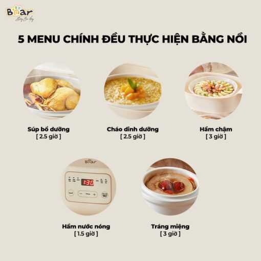 Ưu điểm của nồi nấu chậm là nấu được đa dạng món ăn