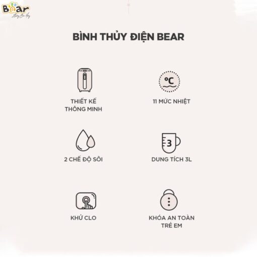 Bình thủy điện Bear 3L KE-B30V1
