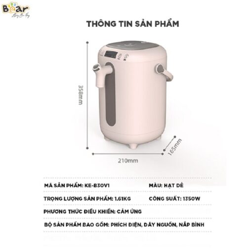 Bình thủy điện Bear 3L KE-B30V1