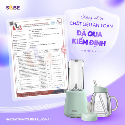 An tâm chế biến thức ăn cho bé với chất liệu an toàn, được chứng nhận an toàn cho sức khỏe