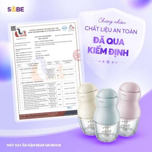 Chất liệu an toàn đã được kiểm chứng, không BPA, an toàn cho bé sử dụng