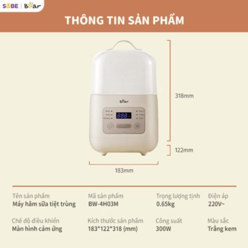 Máy hâm sữa BW-4H03M