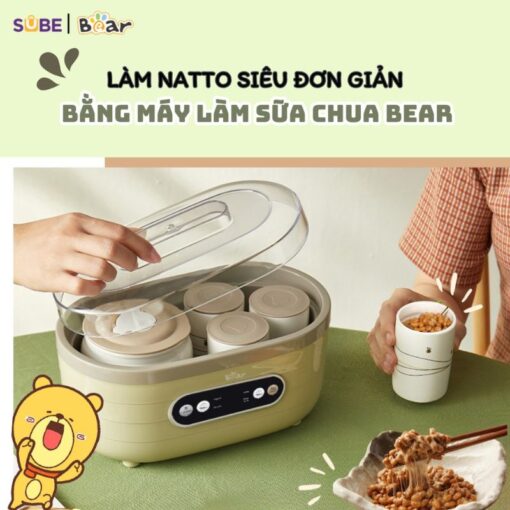 Làm natto với máy làm sữa chua Bear SB-SC10C