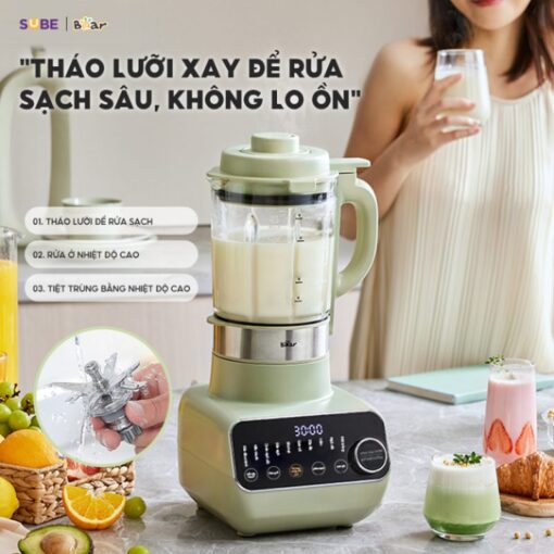 Máy làm sữa hạt Bear gây ấn tượng bởi vẻ ngoài sang trọng, phù hợp làm quà tặng khách hàng cao cấp