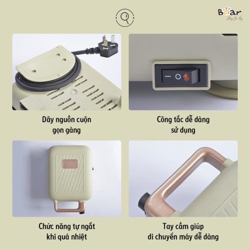 Thiết kế tỉ mỉ, ấn tượng của máy nướng bánh mì Bear DBC-C06M1 