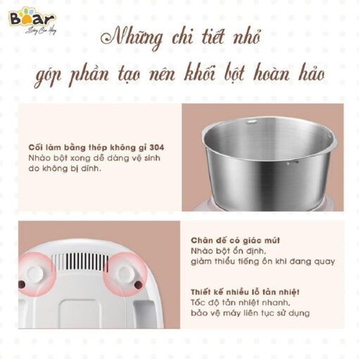 Máy được làm từ chất liệu inox 304 cao cấp, đảm bảo chất lượng và an toàn khi sử dụng 