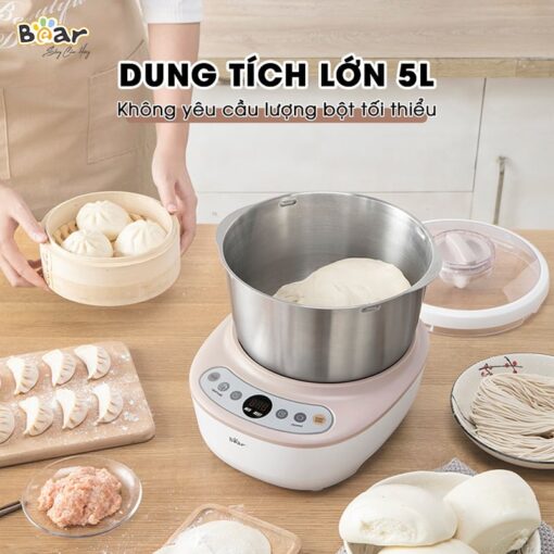 Dung tích cối 5L, thoải mái trộn bột trong 1 lần đủ dùng cho cả gia đình 
