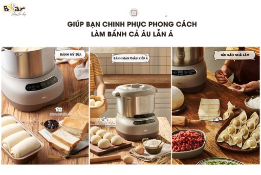 Máy trộn bột Bear 7L DM-B70V1 giúp bạn chinh phục món bánh thơm ngon