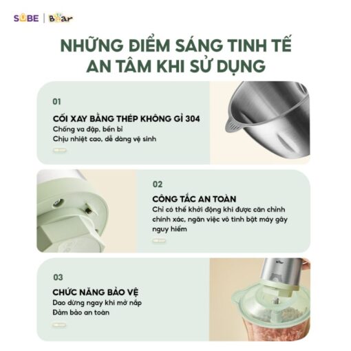 Máy xay thịt Bear CH-4H03F