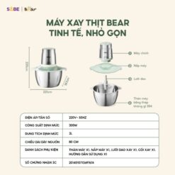 Máy xay thịt Bear CH-4H03F