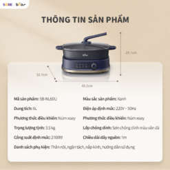 Nồi lẩu Bear 6L SB-NL60U