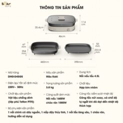 Bếp lẩu nướng Bear SB-NL45K