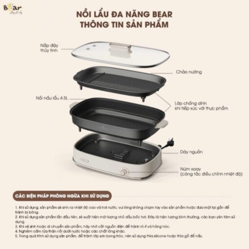 Bếp lẩu nướng Bear SB-NL45K