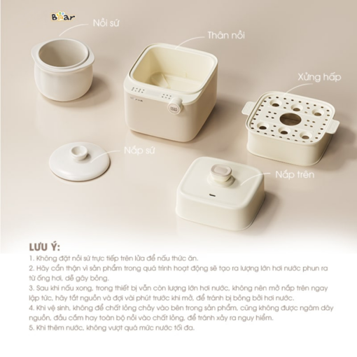 Nồi nấu chậm Bear 0.8L SB-NNC08