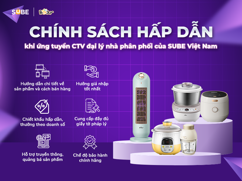 Chính sách hấp dẫn khi ứng tuyển CTV, đại lý, nhà phân phối của Bear Việt Nam