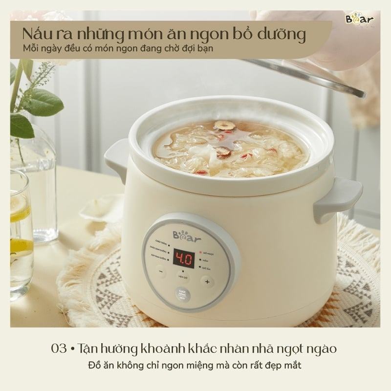 Nồi nấu chậm dùng để nấu chè dưỡng nhan thanh mát