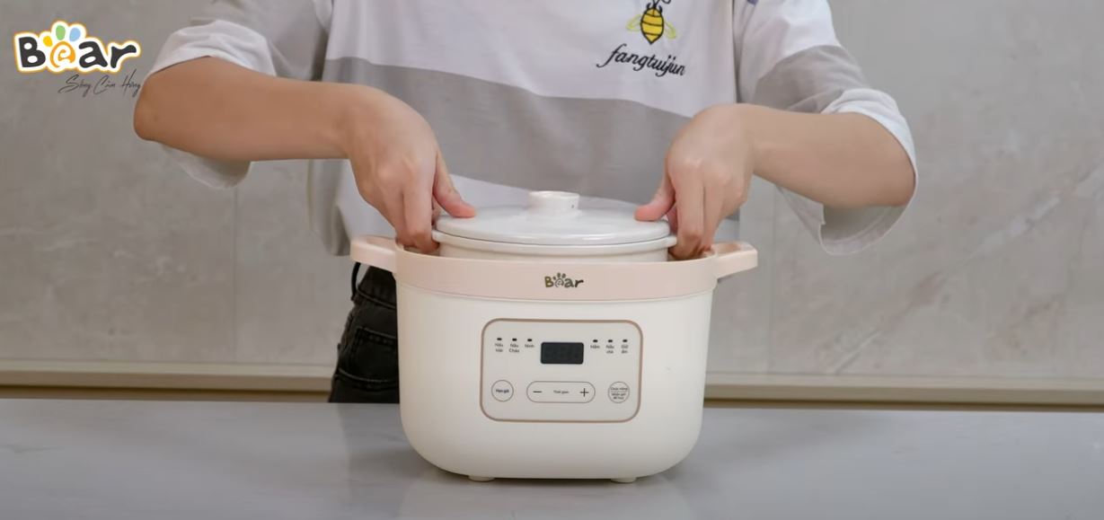 cách sử dụng nồi nấu chậm Bear