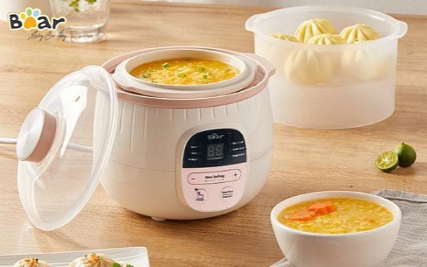 cách nấu cháo bằng nồi nấu chậm bear