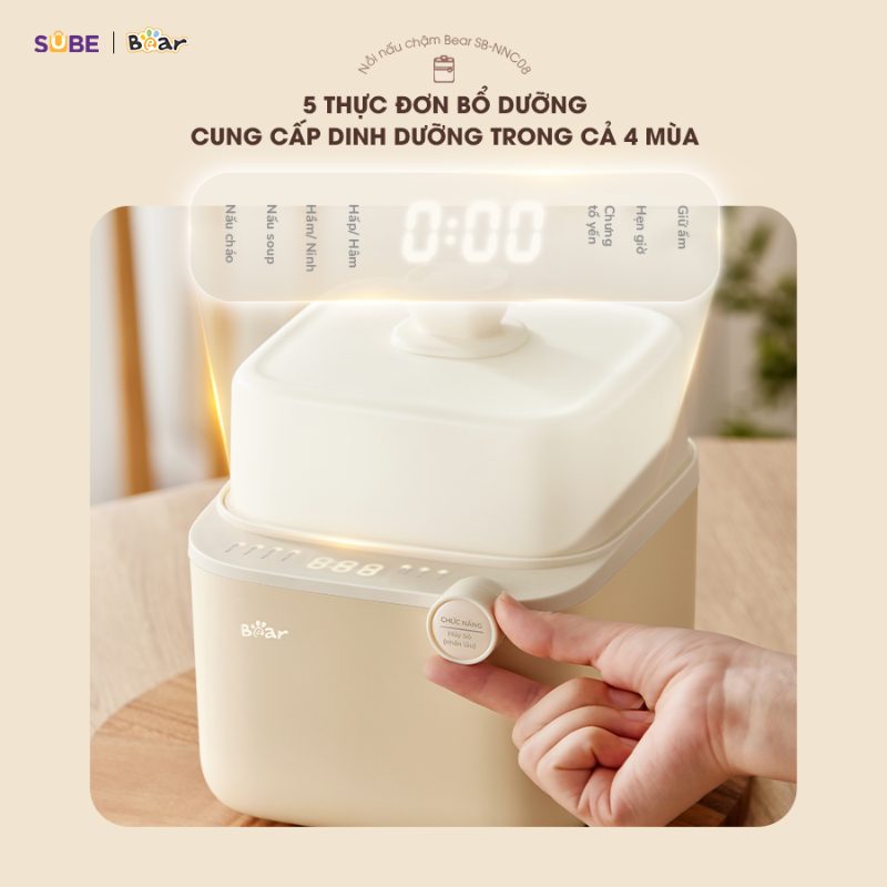 nồi nấu cháo chậm bear