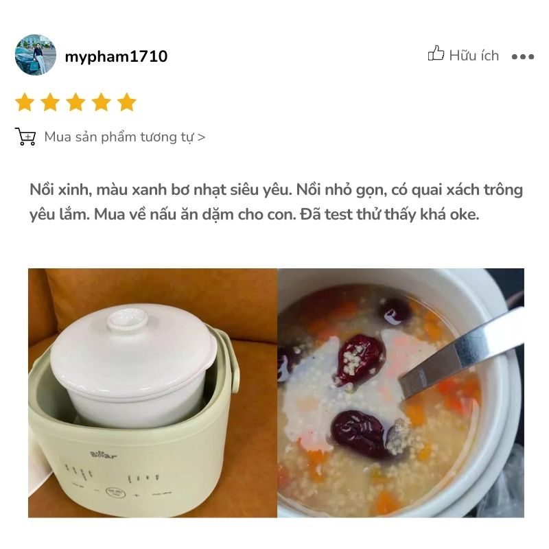 nồi hầm cháo chậm bear