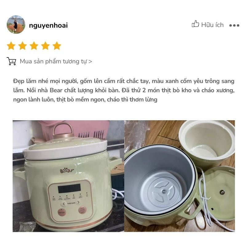 nồi nấu cháo bear