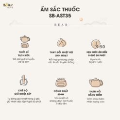 Ấm sắc thuốc Bear SB-AST35