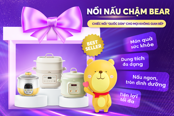 Nồi nấu cháo chậm Bear - quà tặng sức khỏe tinh tế cho nhân viên và đối tác ngành y