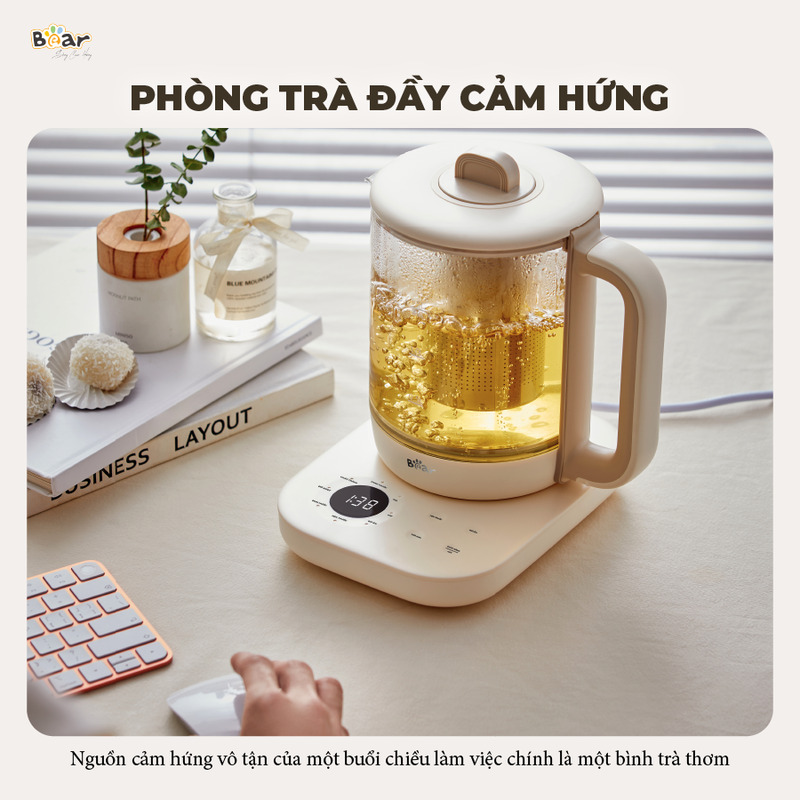 Bình pha trà Bear giúp nhân viên có những phút giây thư giãn ngay tại văn phòng