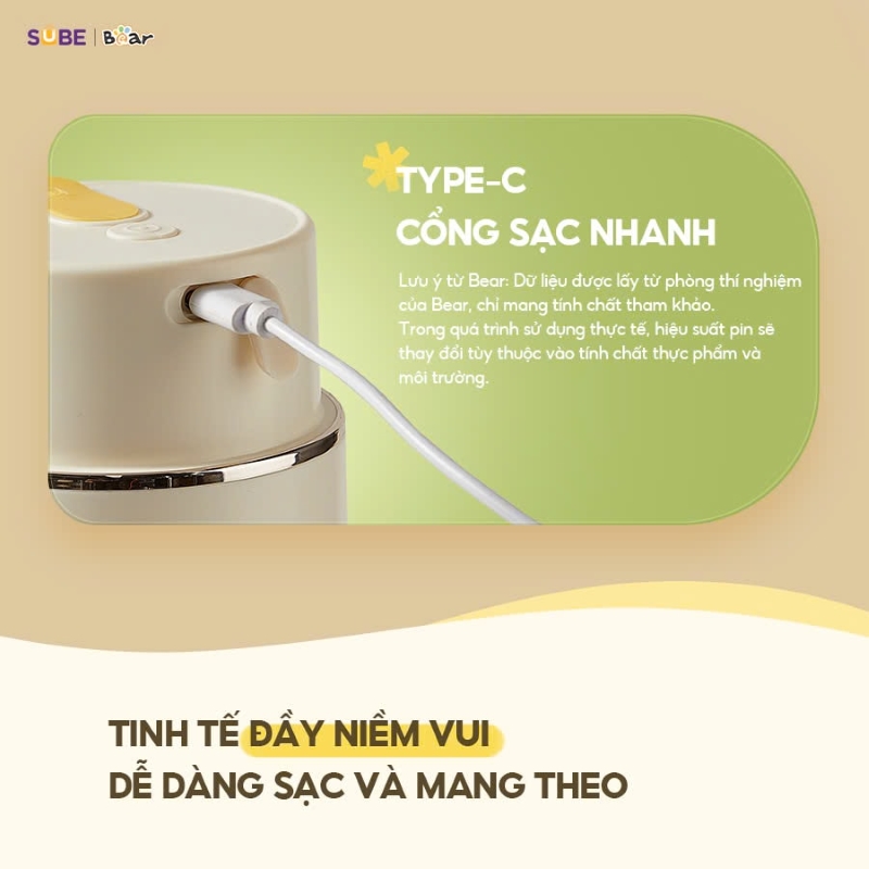cách sử dụng máy xay sinh tố Bear