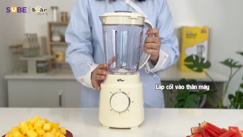 cách sử dụng máy xay sinh tố Bear
