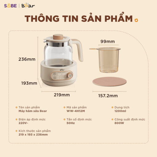 Máy hâm sữa WW-4H12M