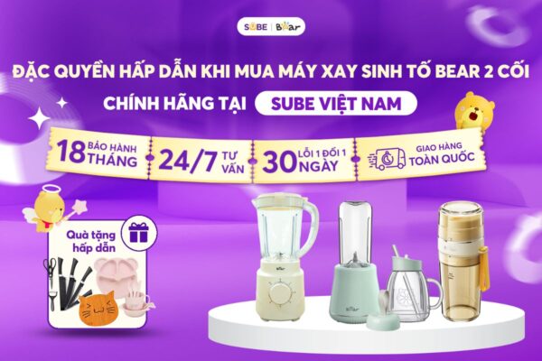 Mua máy xay sinh tố Bear 2 cối chính hãng SUBE.VN