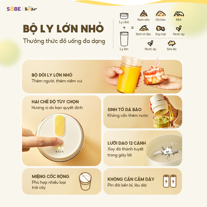 Máy xay sinh tố Bear SB-MX04K