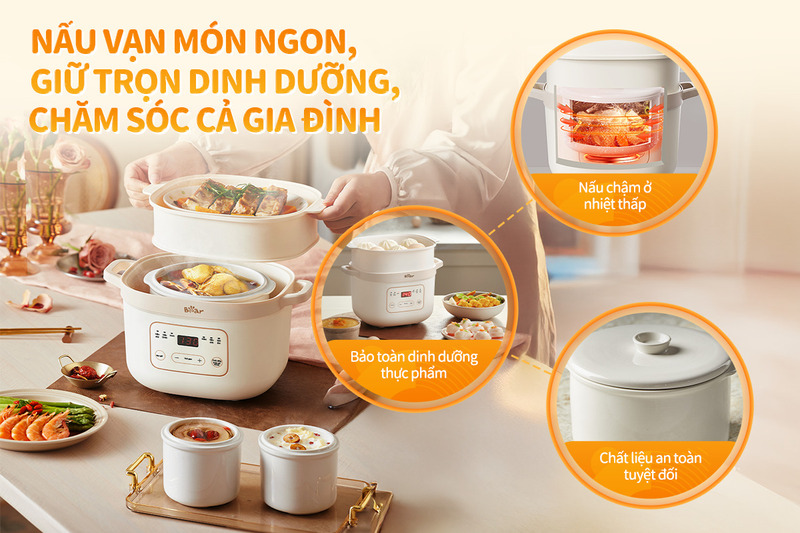 Nồi nấu chậm hiện đại giúp chế biến món ăn ngon mà không mất nhiều công sức