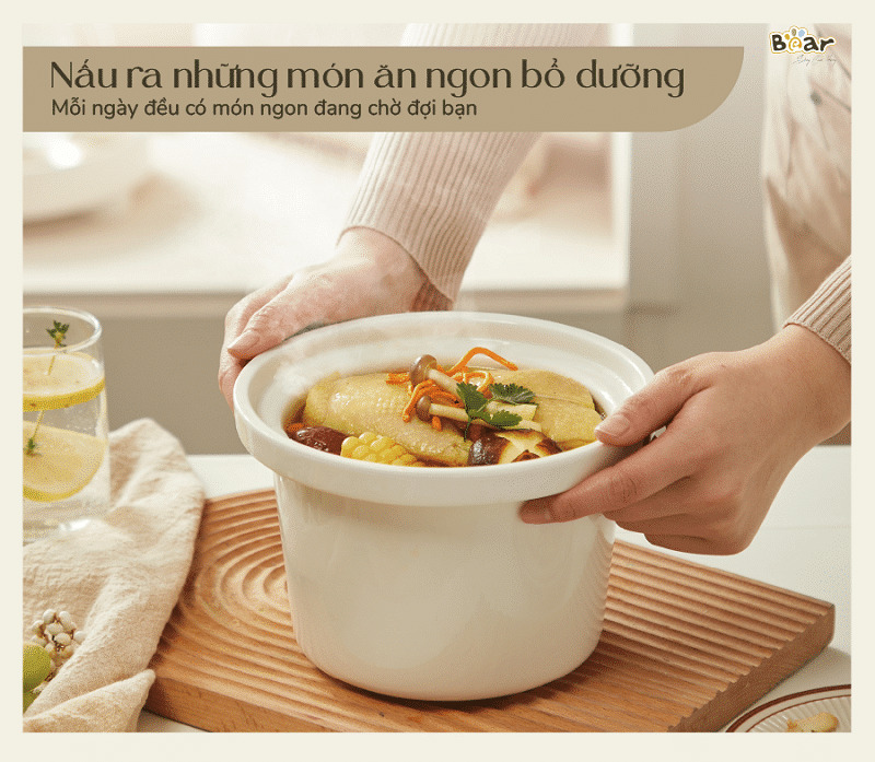 Hầm gà mềm nhừ bằng nồi nấu chậm 