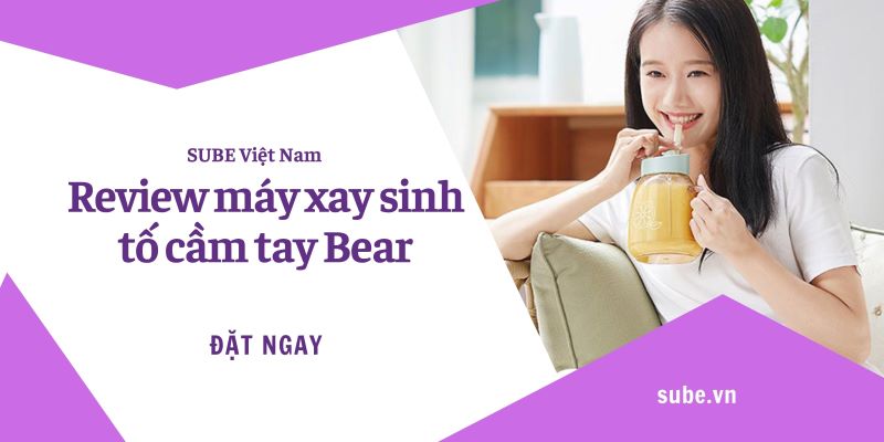 review máy xay sinh tố cầm tay Bear