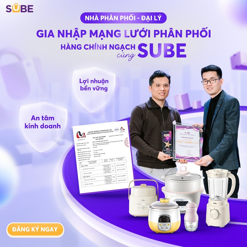 Trở thành đại lý, nhà phân phối của SUBE kinh doanh nồi nấu chậm Bear 